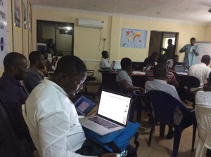SchoolofData Fellow - Oludotun Babayemi taking on the Data Exploration session