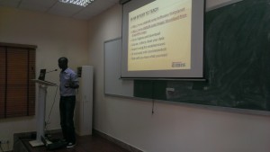 Joshua Olufemi of Premium Times Nigeria sharing skills on telling stories with data