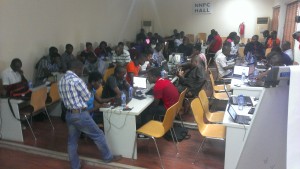 Participants during the Mapping and Data Sprint