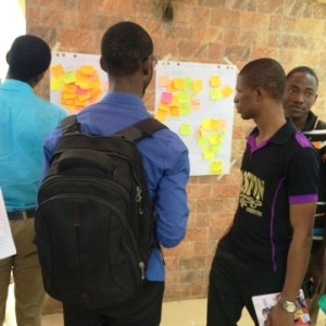 Participants documenting their interests and challenges.